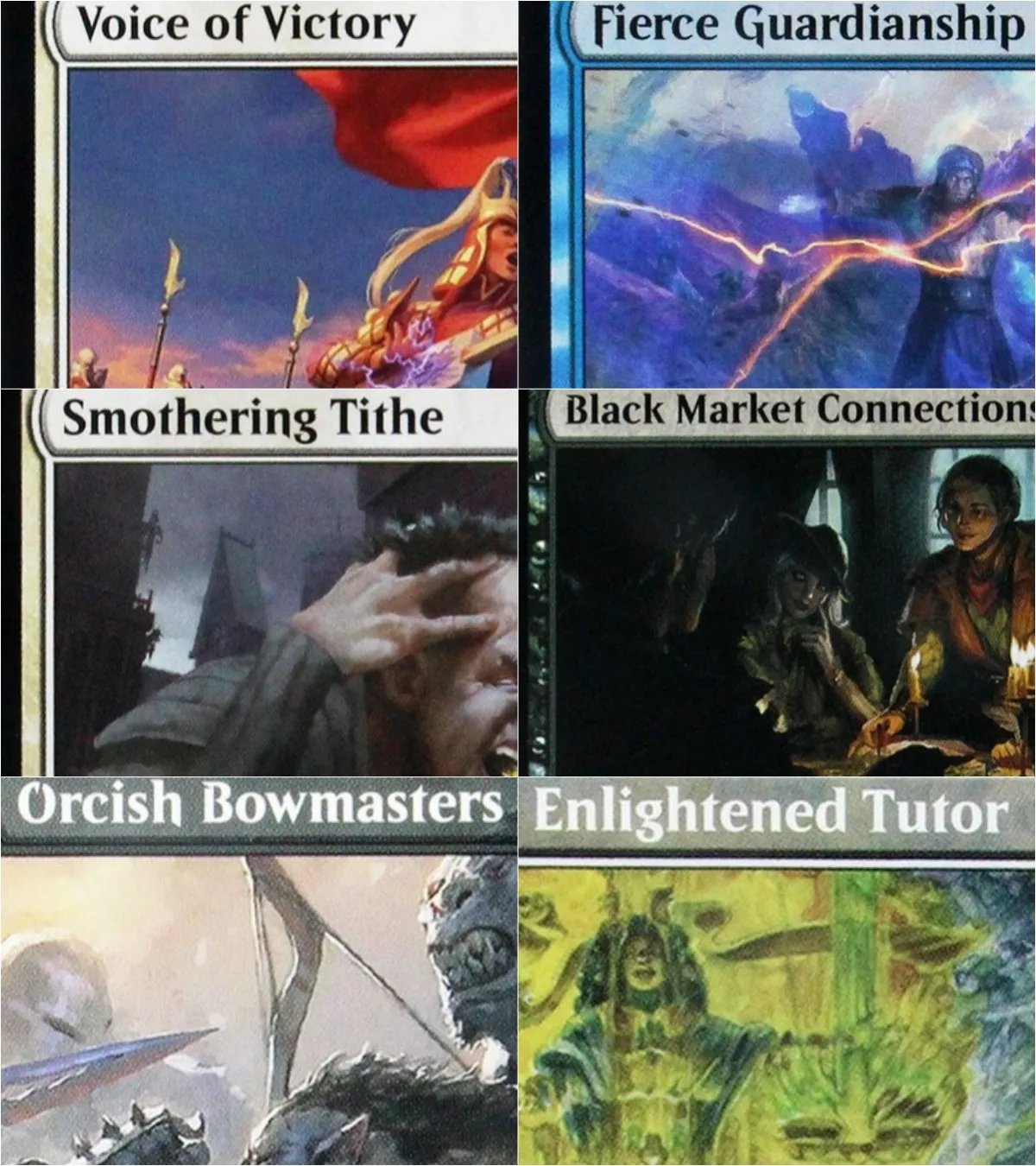 Фото [Esper Sentinel/Voice of Victory/Scapeshift/Enlightened Tutor] Волшебные прокси-карты высшего качества для настольных и коллекционных игр №1