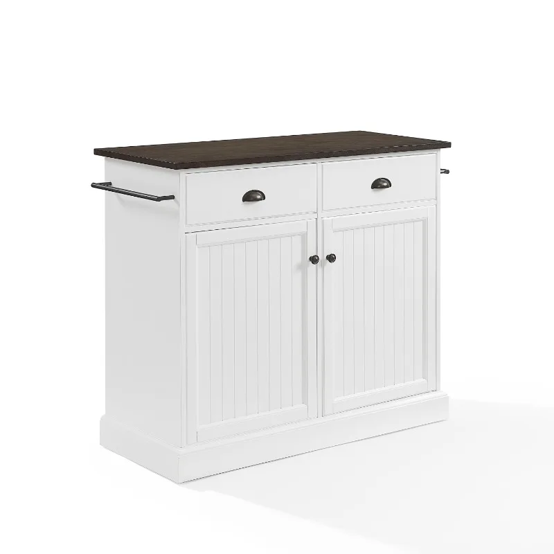 

Shoreline Kitchen Island White/Dark Brown