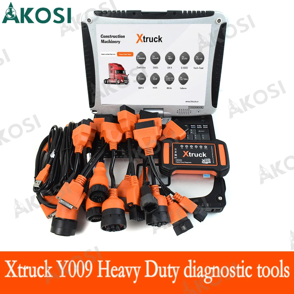 

Диагностический комплект Xtruck Y009 HDD, инструмент для поиска CAN-BUS, для тяжелых грузовых экскаваторов Volvo Renault и ноутбуков CF19
