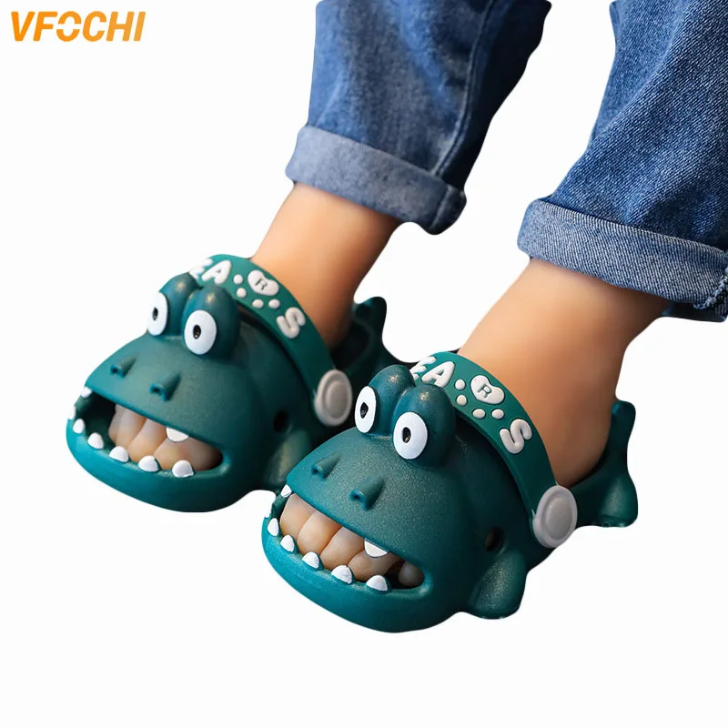 

VFOCHI 2022, тапочки для мальчиков и девочек, летняя Милая обувь на плоской подошве с акулой для детей, мультяшная девочка, повседневная обувь без шнуровки, детские тапочки для девочек и мальчиков