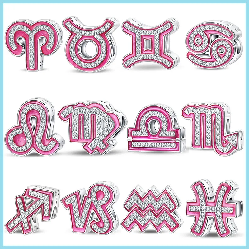 100% настоящее серебро 925 пробы розовое сердце любви подвески бусины подходят для