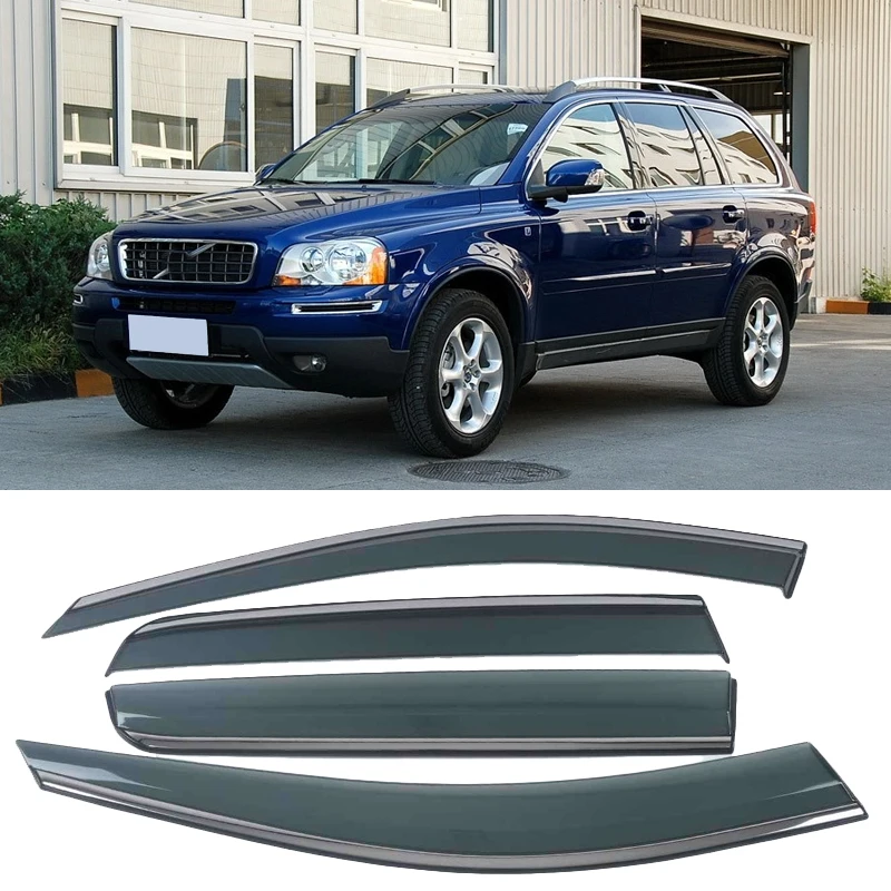 

Ветрозащитный козырек для Volvo XC90 2009-2014, дефлекторы, автомобильный козырек, дверь, боковое окно, пневматические защитные дефлекторы, защита от снега и солнца