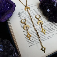 korean version ins star moon earring necklace diy handmade fashion all match necklace jewelry jewelry sets