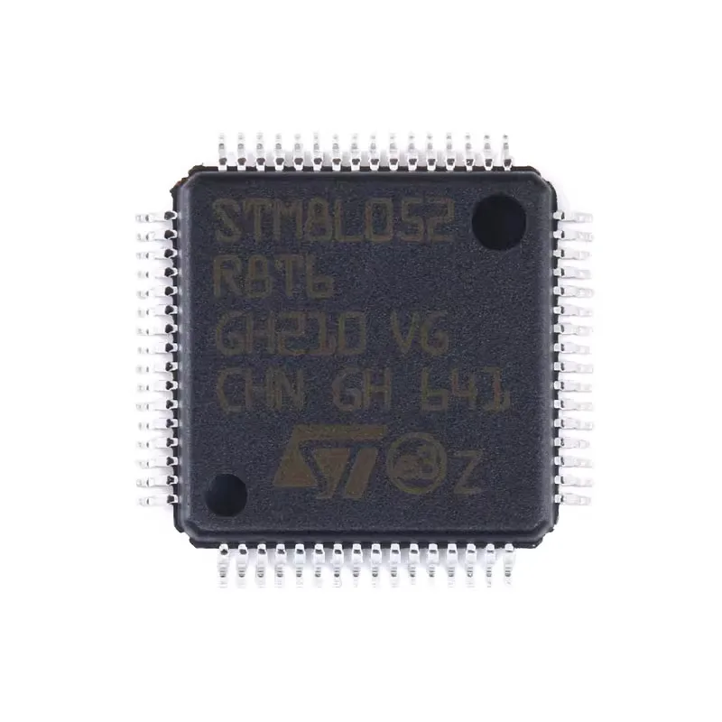 

10pcs/Lot STM8L052R8T6 LQFP-64 8-bit Microcontrollers - MCU Ultra LP 8-Bit MCU 64kB Flash 16MHz EE