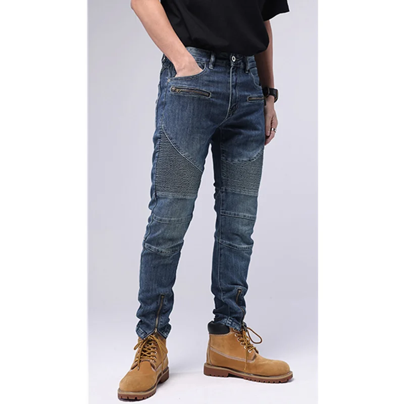 Streetwear Men  Autumn and Winter Slim and Elastic Leisure Elastic Force Black Pencil Pants 2022 Long Skinny Panels Jeans Female