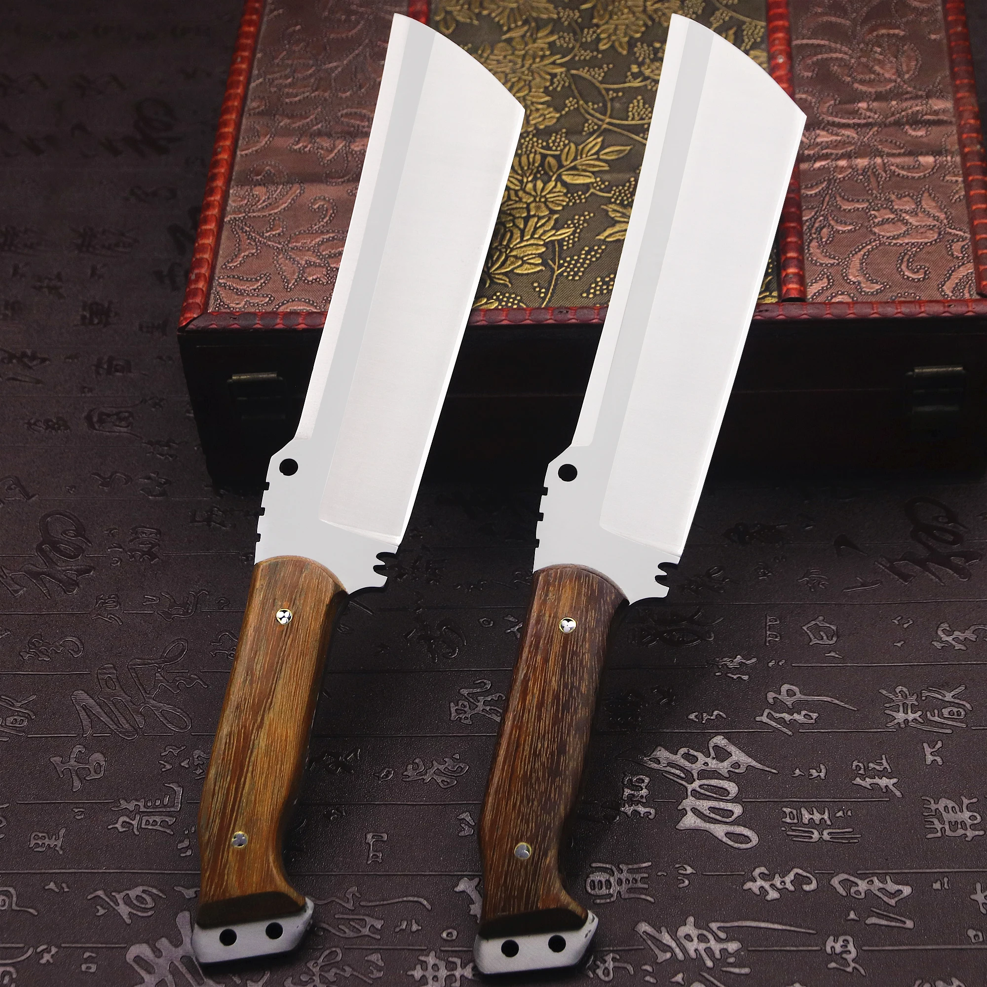 WPKOPYA немецкий уличный нож для дров DC53 All Tang + кожаный чехол на одно плечо топор