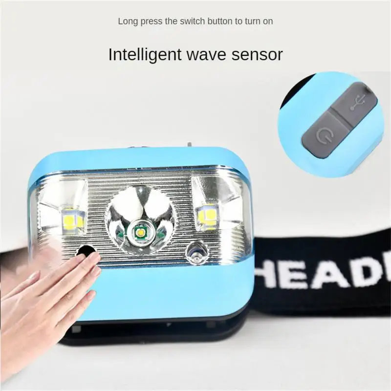 

XPE+COB LED Headlamp Dual Light Source Head Torch USB Rechargeable Headlight Dimming Head LED Light for Camping Hiking Fishing