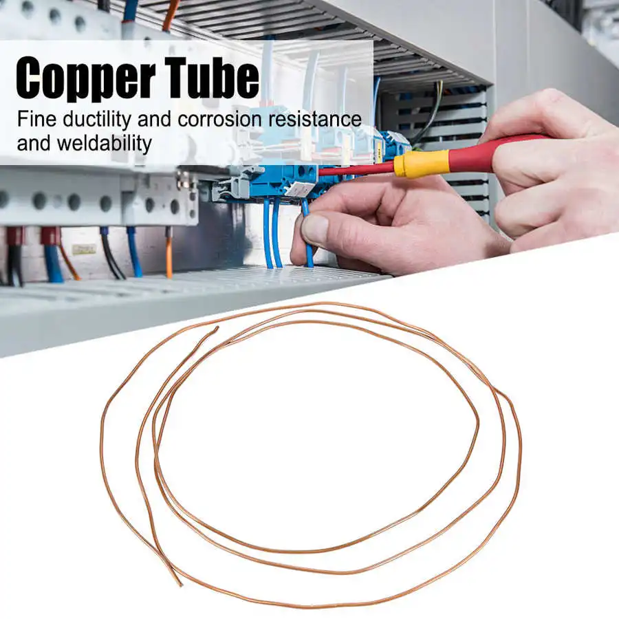Труба из мягкой меди 2 м внешний диаметр мм x внутренний 1 для холодильной