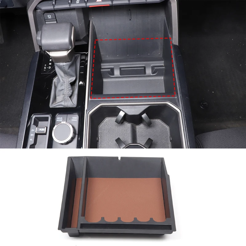 

For Toyota Tundra 2022-2023 ABS Car Central Control Storage Slot Compartment Storage Box Car Interior Accessories