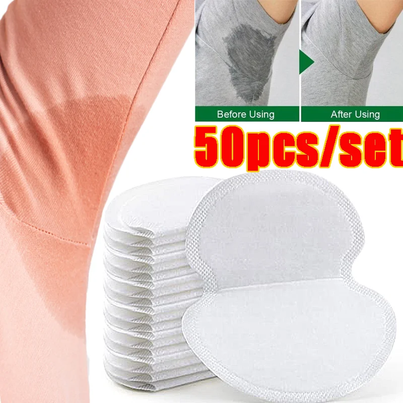 

50pcs Dress Clothing Perspiration Absorb Pads Underarm Pads Invisible Armpit Care Sweat Absorbent Pads Deodorant for Women Men