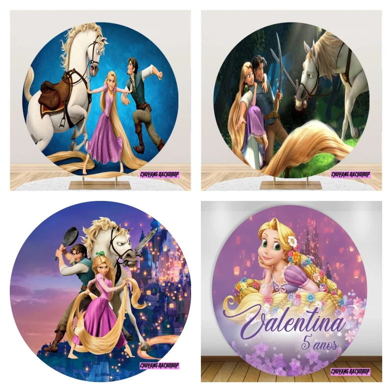 Эластичный круглый фон для фотосъемки принцессы девушки запутанные Рапунцель