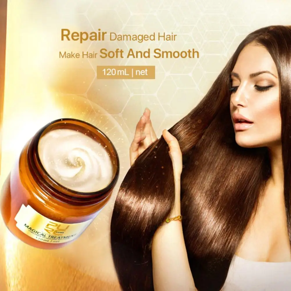 120g Magical Treatment Mask 5 Seconds Repairs Damage Restore Soft Hair For All Types Keratin Filler Korea Oil |