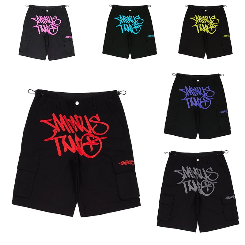 

Шорты-карго минус два Y2k, спортивные штаны в стиле Харадзюку, хип-хоп, мужские спортивные шорты, новинка 2023, шорты в стиле TikTok в стиле панк для спортзала, уличная одежда