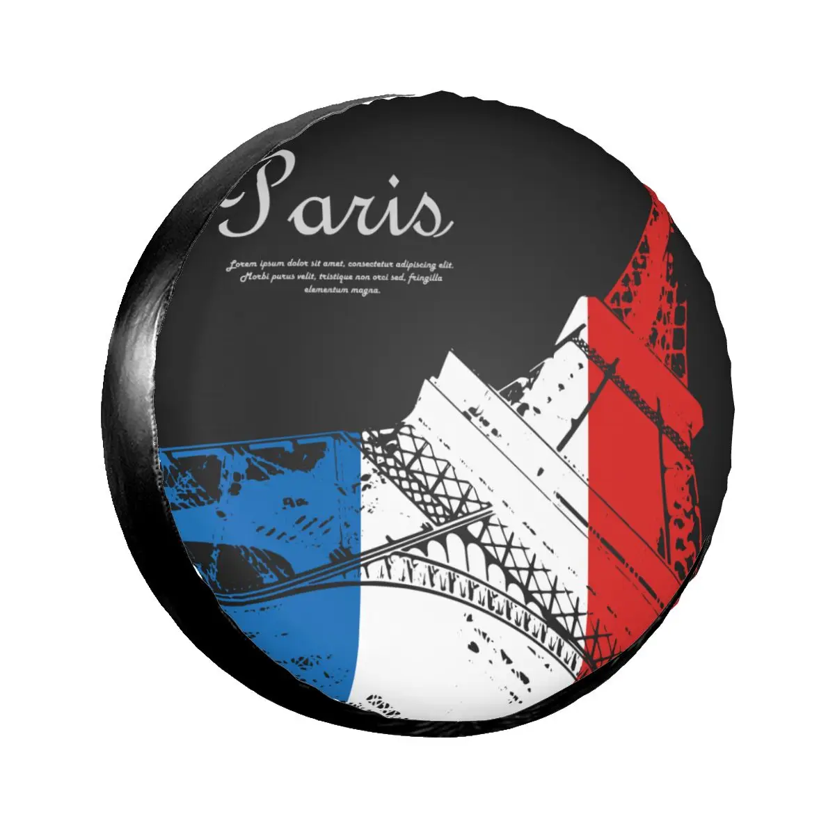 

Чехол для запасного колеса, чехол, защитный чехол для автомобильных шин с изображением Эйфелевой башни для Jeep Hummer 14 /15/16/17 дюймов