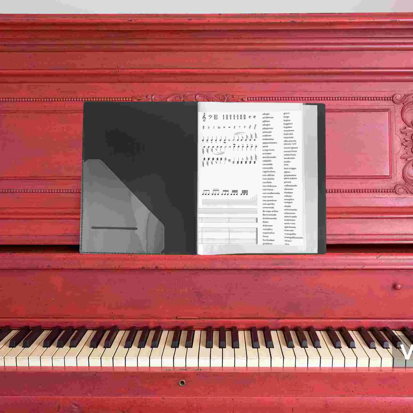 

Notes A4 Test Paper Folder Plastic File Binder Music Score Musician Document Organizer Documents