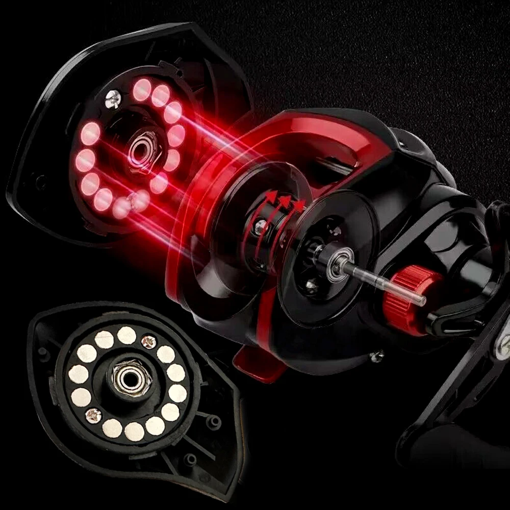 Магнитный тормоз в форме капли металлическая вращающаяся 12-скоростная кнопка