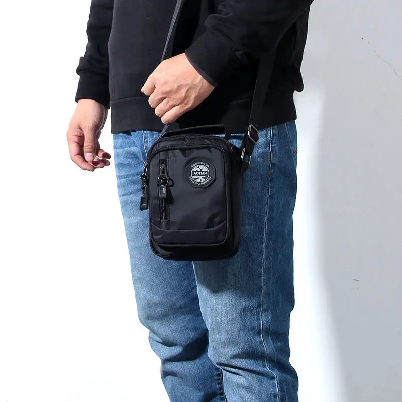 New Men's Waterproof  Multi-Functional Large Capacity Crossbody Mini Handbag Multi-Compartment Travel Leisure Crossbody Shoulder