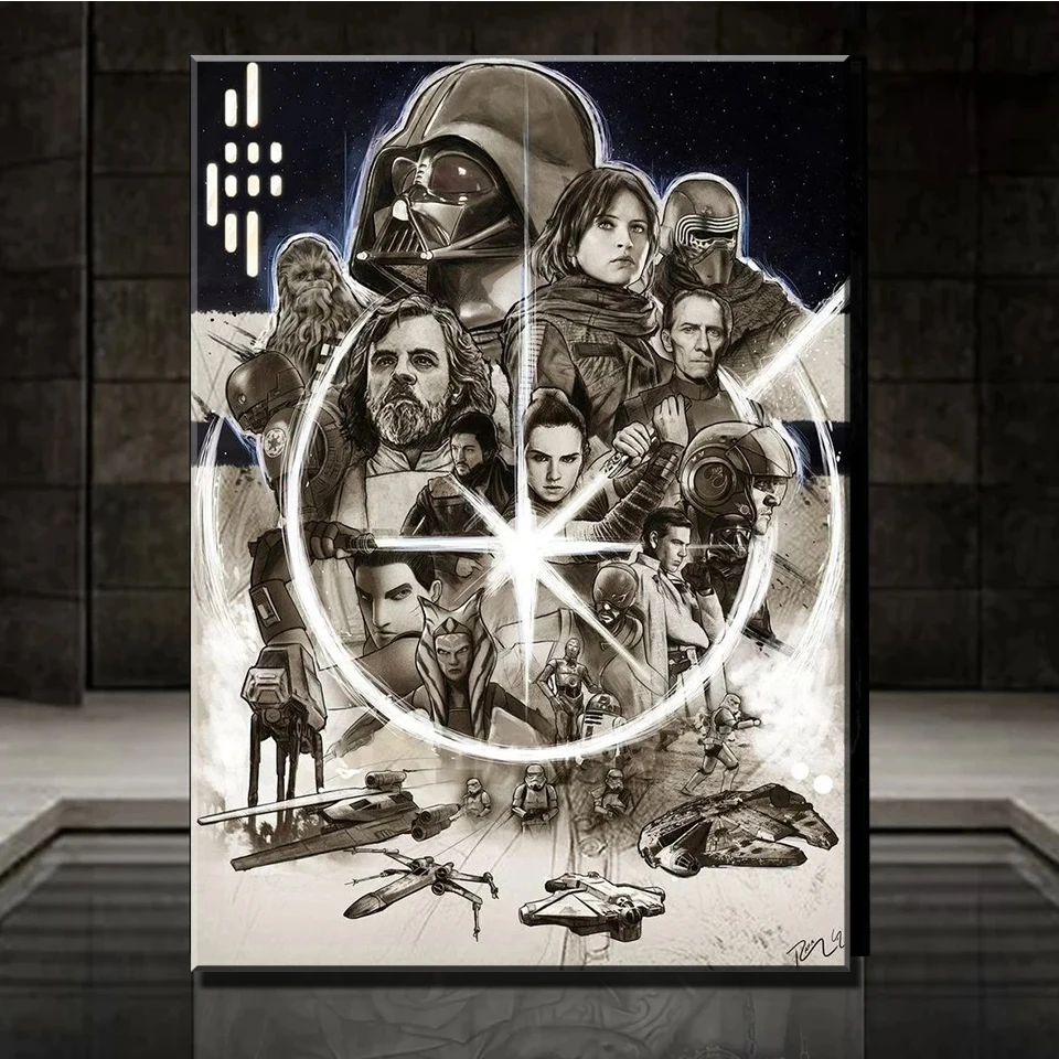 

Алмазная живопись Звездные войны 5D, полноформатная Алмазная вышивка, мозаика, искусство, Набор для вышивки крестиком, картина стразы, Декор,...