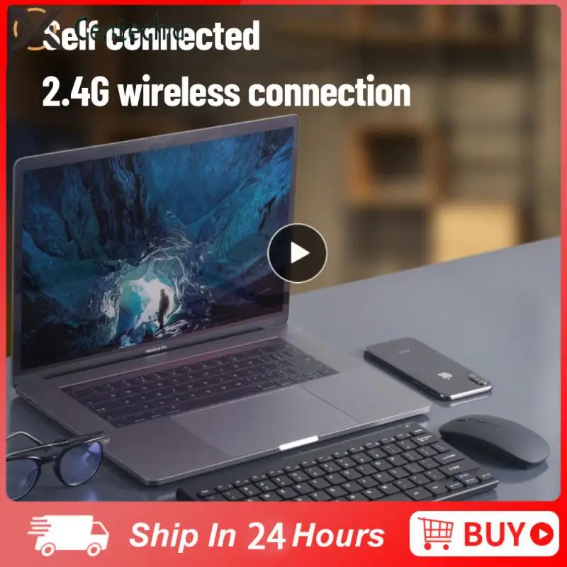 

Ultra Thin Keyboard Noise Reduction Button Portable Keyboard For Tablet Ergonomics 1600 Dpi Wireless Mouse Keyboard 2.4g