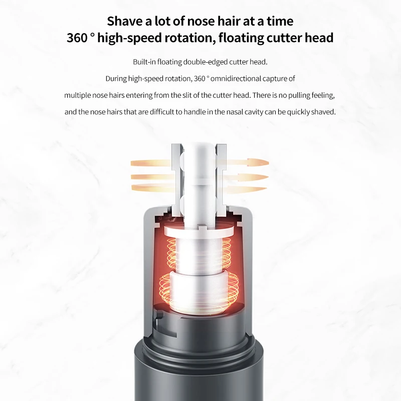 HUANXING Мини Электрический Носовой Триммер Портативный Бритва для Ушей и Околоушных Волос, Водонепроницаемый, Безопасный Очиститель, Инструмент для Удаления Волос у Мужчин.