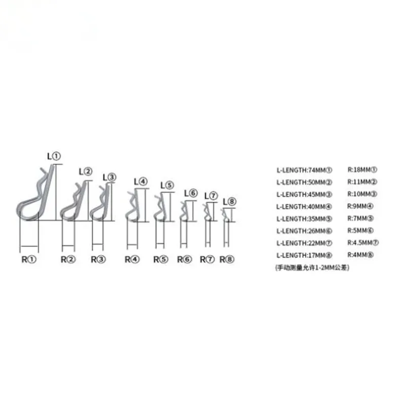 Металлические штифты R-типа волновая защелка болт штифт зажим для трактора