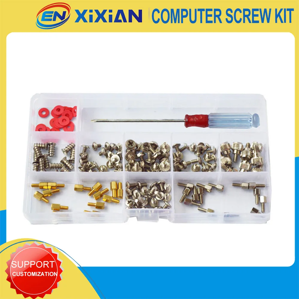 

Computer Bolt Printed Circuit Board Support Bracket Set Accessory Kit Diy Motherboard Mount Case Fan Screw Hard Disk Red Washer