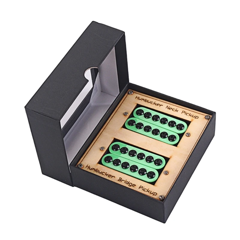 

6 Strings Electric Guitar Pickup Set Guitar Pickup Cover Transducer Neck Bridge 2Pcs Double Coil Pickup Playing Parts