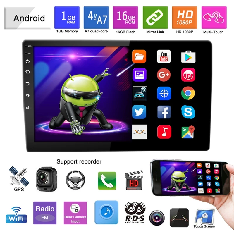 

Universal 1 Din Car Multimedia Player 10Inch 1G 16G Adjustable Touch Screen Autoradio GPS WiFi AutoRadio Video Player