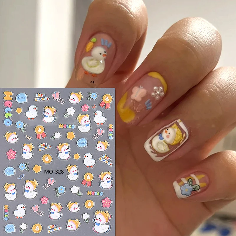 Милый дизайн утки милые 5D мягкие рельефные рельефы с тиснением самоклеящиеся