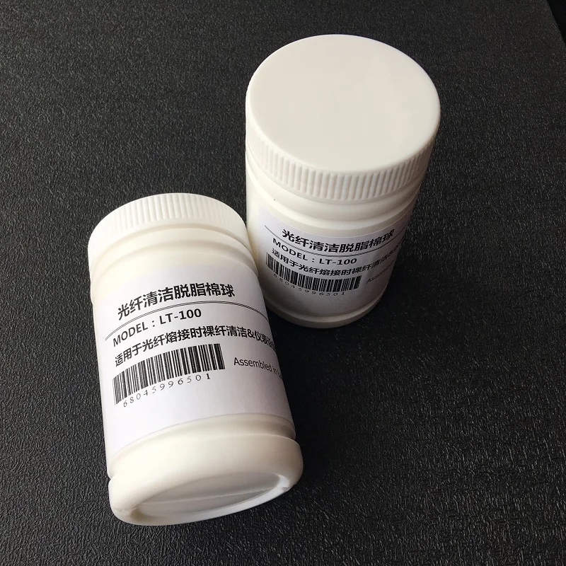 Optical Fiber fusion splicer standard bare fiber cleaning cotton ball, non-alcoholic degreasing cottons, fiber optic clean tool