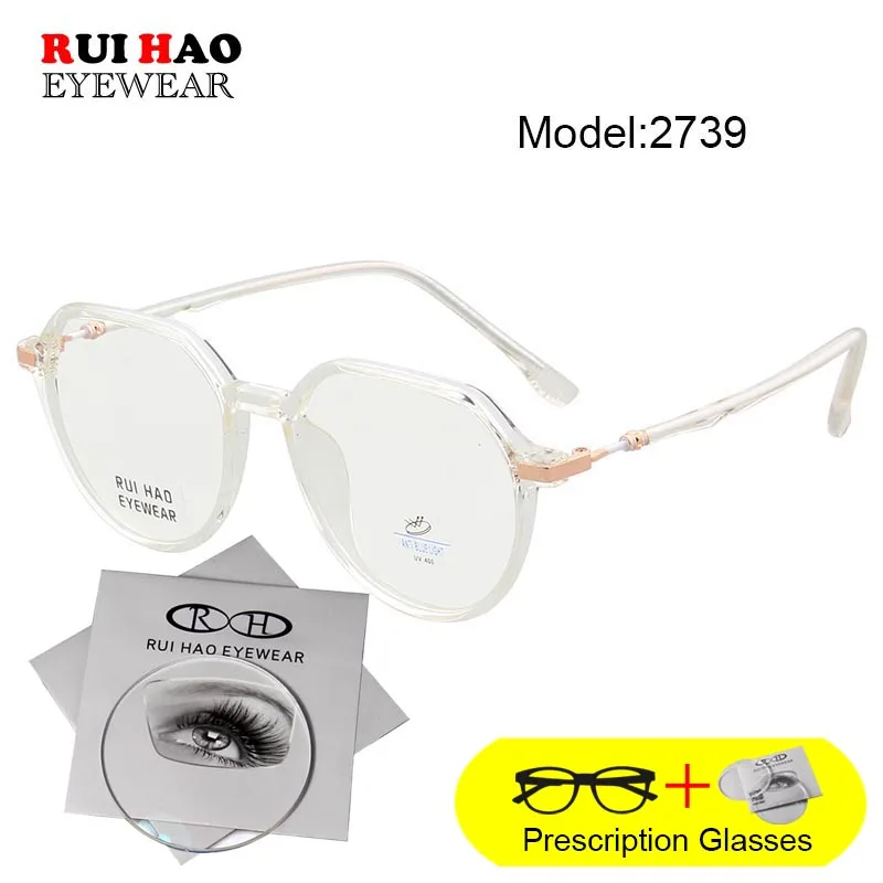 Оптические очки по рецепту на заказ многоугольные TR90 ретро с полимерными линзами