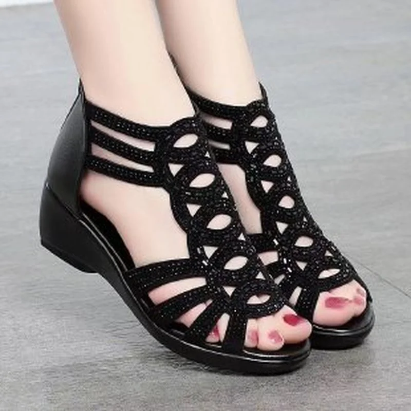 

Sandals Women's 2022 Summer Chunky Heel Mom Shoes Fashion Outerwear Women's Sandals Wedge Women's Shoes