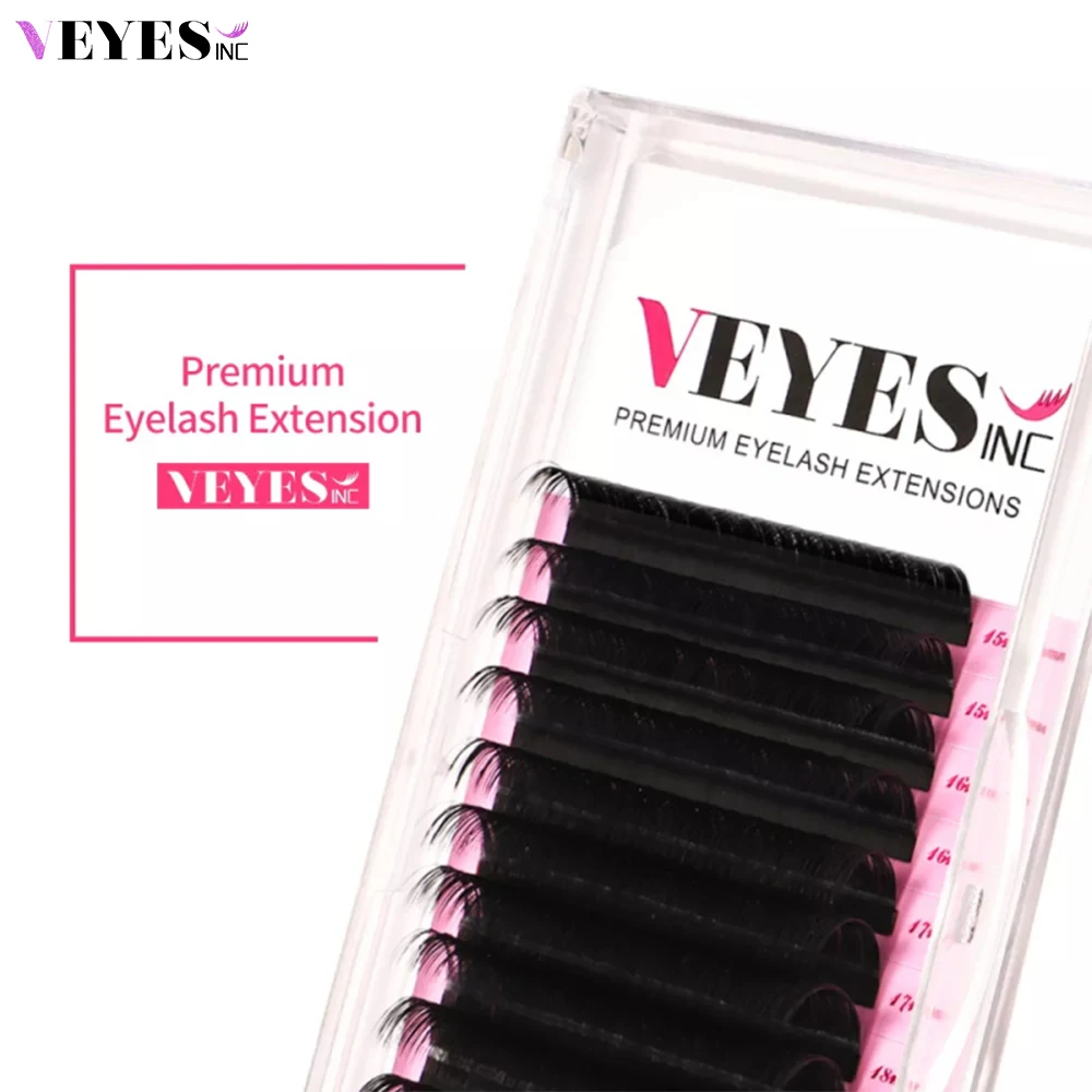 Veyes Inc Classic Eyelash Extensions Veyelash 8-16 Mix Individual Lash Extensions Matte Black Silk Lashes Wholesale for Beauty