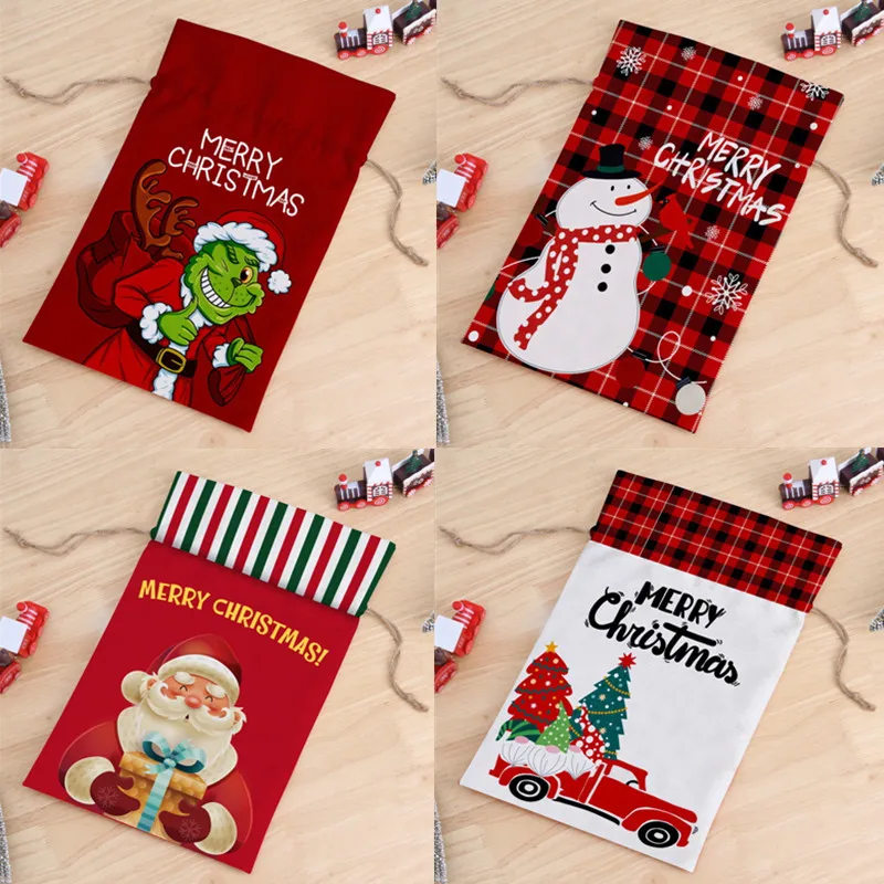 Санта-Клаус снеговик эльф старый человек мешок Рождество 2023 новогодние и