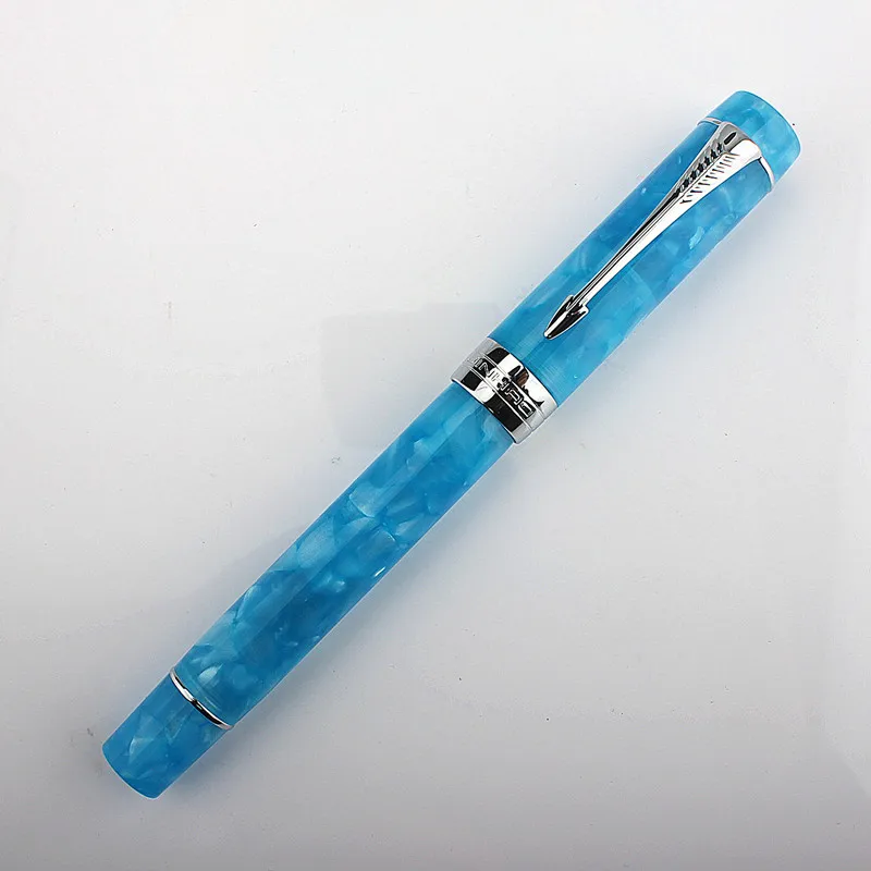 

Перьевая ручка JinHao 100, акриловая, с павлином, орхидеей, золотым металлическим зажимом, наконечники EF, F, офисные и школьные принадлежности, каллиграфические Письменные ручки