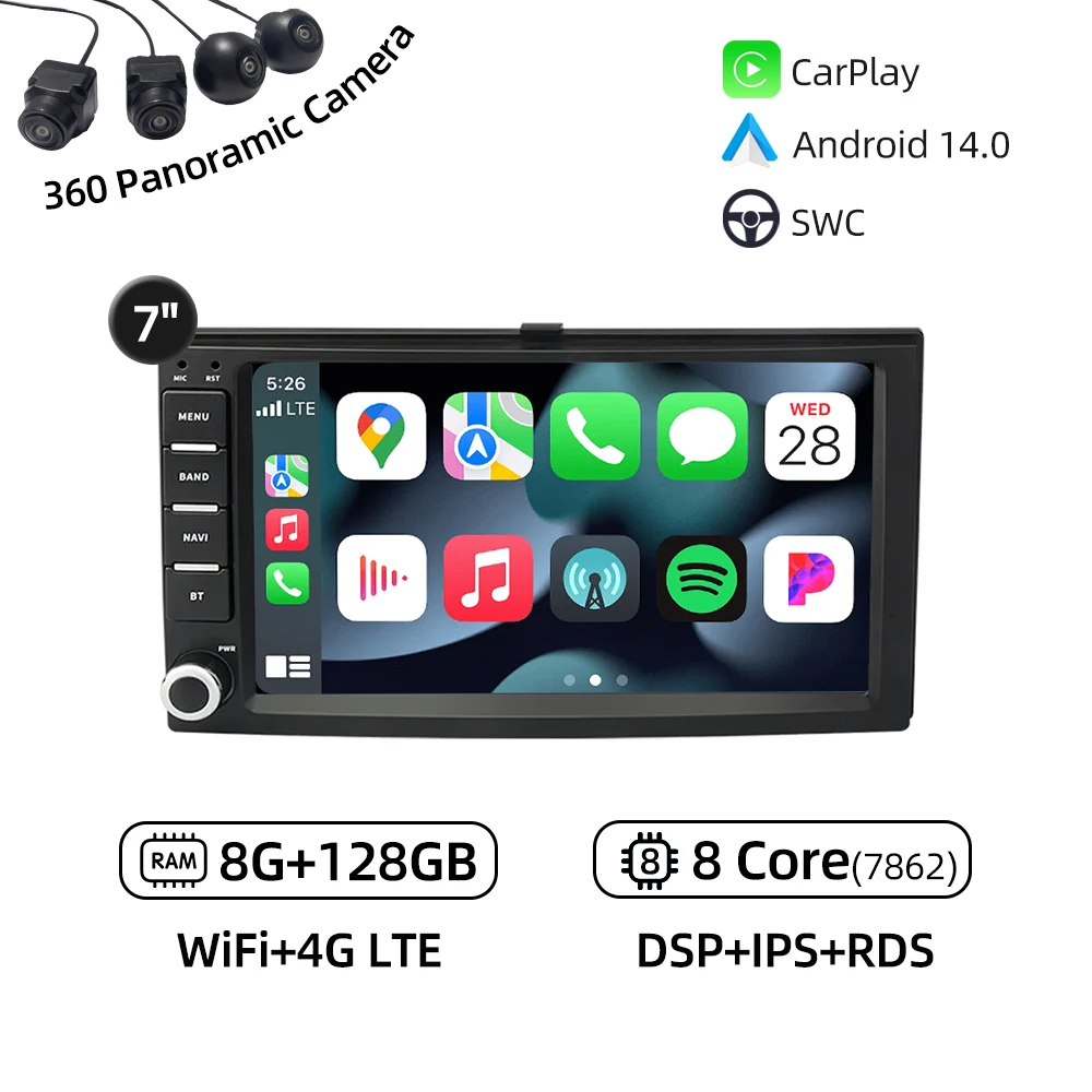 

Android 14.0 CarPlay автомобильный мультимедийный плеер GPS-навигация 4G WiFi RDS стерео автомобильное радио для Kia Cerato Sportage Sorento 2003-2009