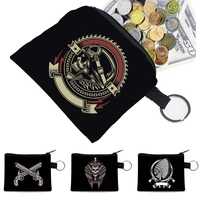 fashion skull print coin pocket purse earphone storage bag mini wallet key organizer money change pouch women credit card holder