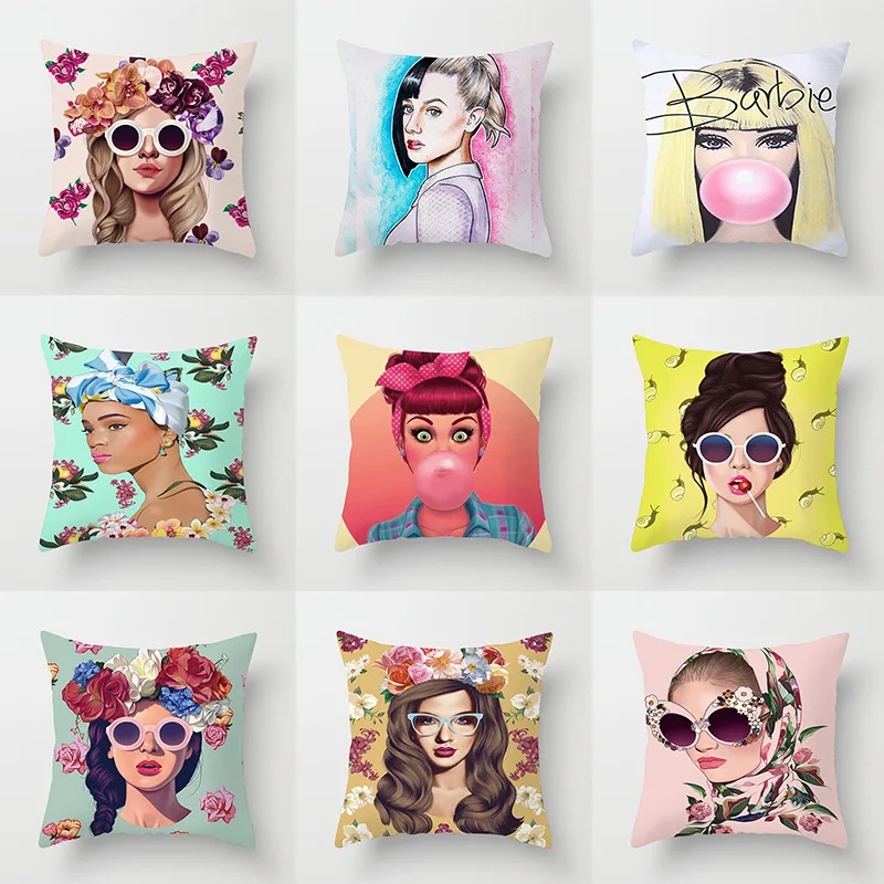 

2022 Sexy Girls Luxury Pillow Case Flower Haikyuu Body Pillow Fashion Girl Pink Cushions Home Decor Luxury Designer Sofa Case