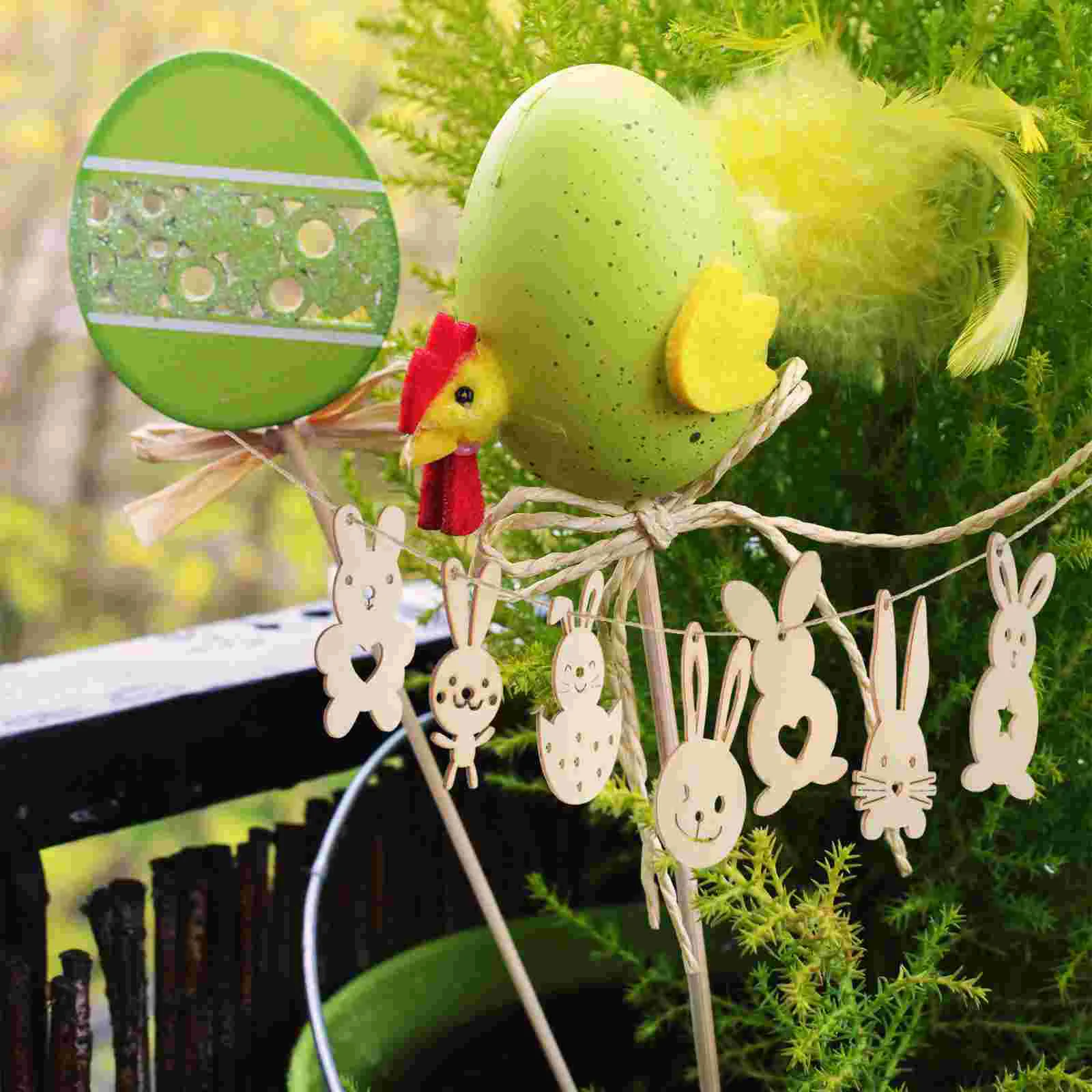 

Wood Wooden Diy Easter Crafts Ornaments Cutouts Bunny Unfinished Pieces Hanging Slices Decorations Ornament Piece Painting Tag