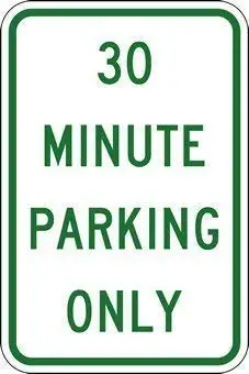 

Vincenicy Metal Sign Great Aluminum Tin Sign 30 Minute Parking Only Sign