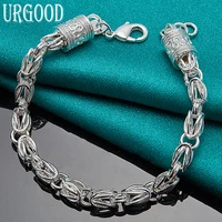 925 sterling silver lobster clasp bracelet for women men party engagement wedding fashion jewelry