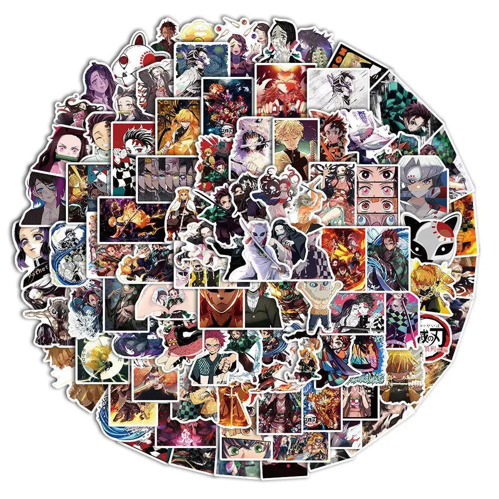 

10/30/50PCS Cartoon Japanese Anime Ghost Slayer: Blade Personality Creative Sticker LaptopPhone Car Waterproof Sticker Wholesale