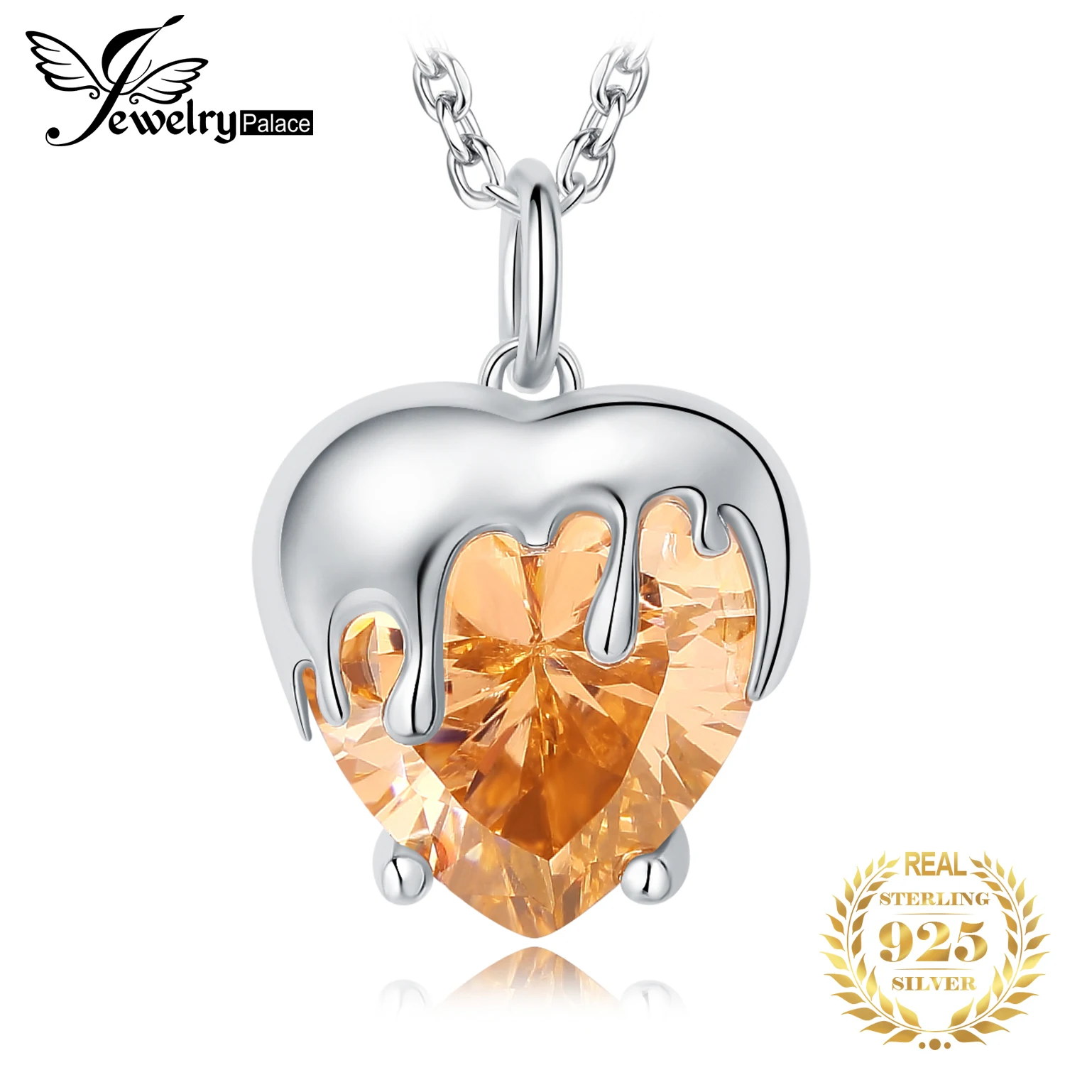 

Женское колье с кулоном из серебра 925 пробы, 11 карат Нет цепи