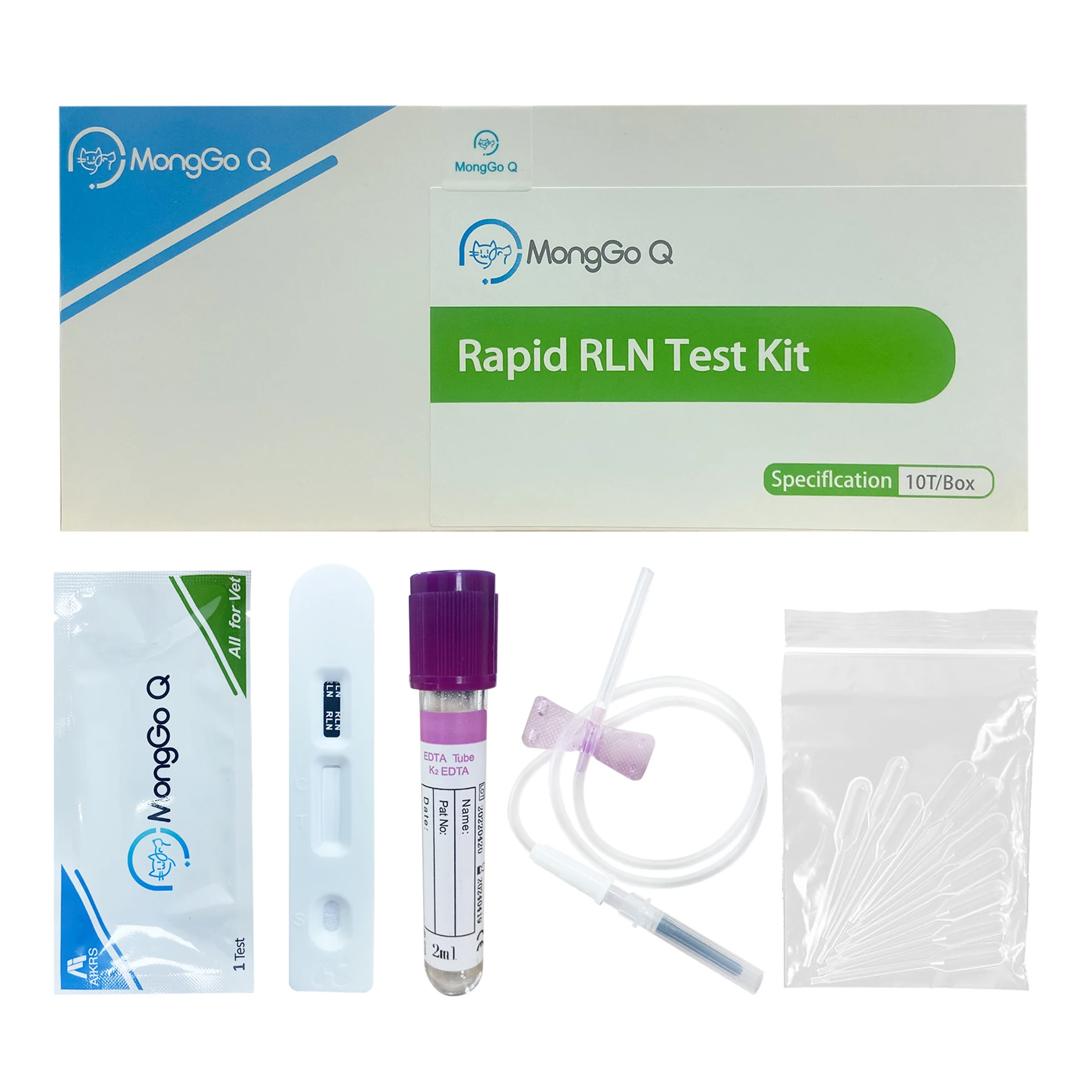 

MongGo Q-Pet Rapid Canine Pregnancy Relaxin RLN, Auxiliary Diagnostic Healthy Testing Kit for Dogs, RLN-5/10