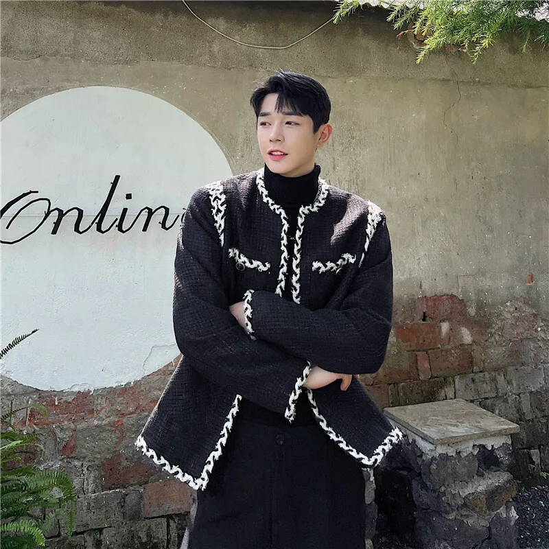 HKSH 2024 осенне-зимняя новая мужская куртка Tide Punk Trend маленькая ароматная ткань