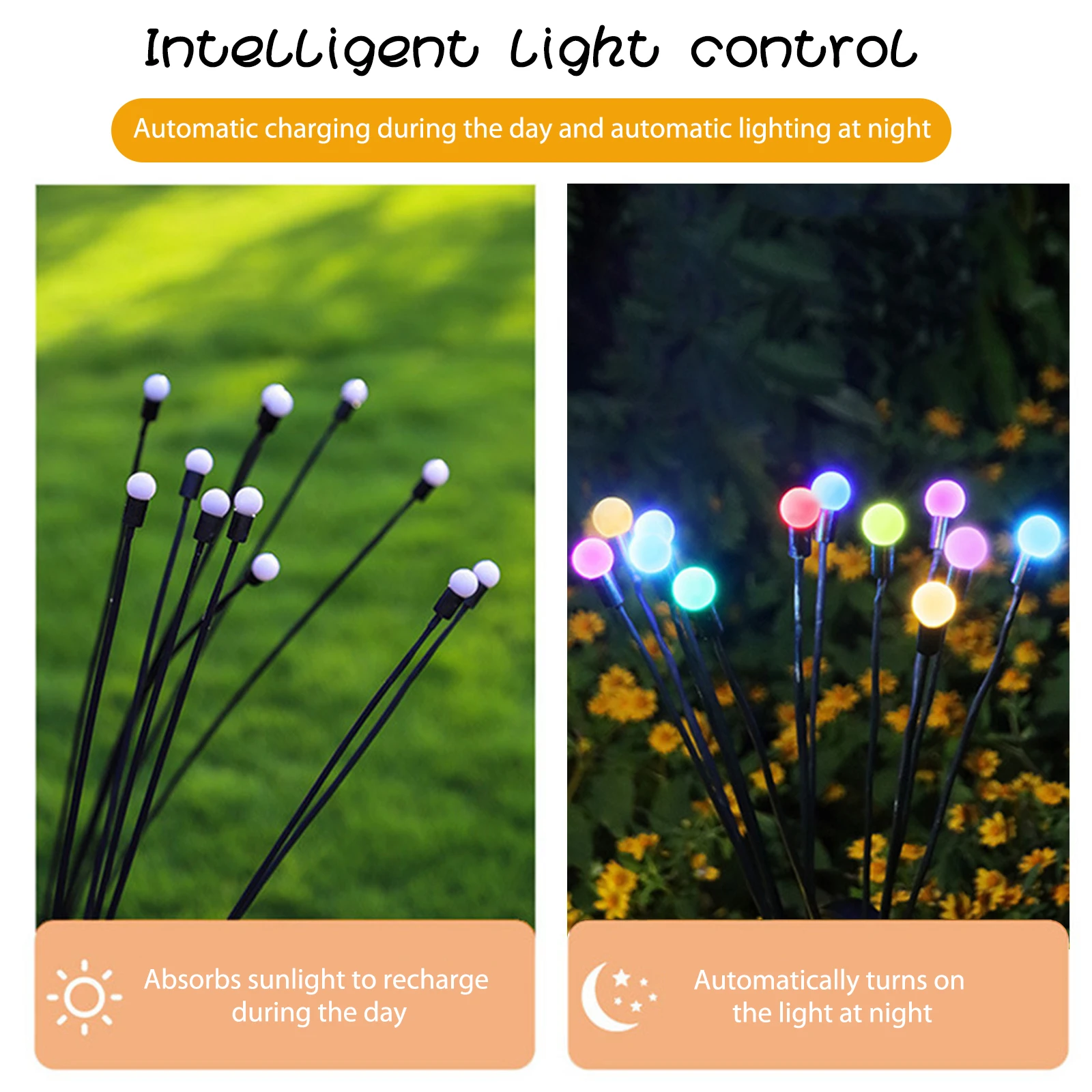 Solar Firefly Lights IP65 Waterproof LED Firefly Lamps Outdoor Garden Ground Plug Lamps Christmas Atmosphere Lighting Decoration