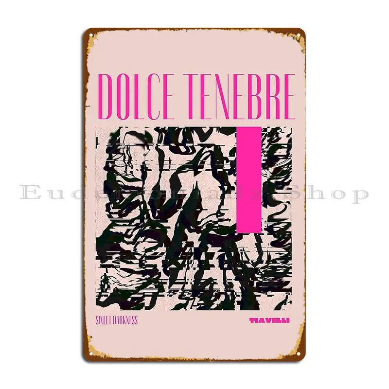 Металлический знак Dolce Tenebre с ржавым принтом для гостиной настенная пещера
