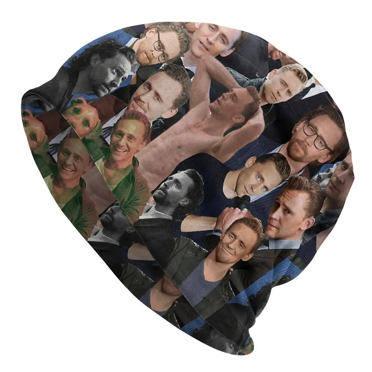 

Tom Hiddleston Photo Collage Meme Unisex Bonnet Winter Warm Windproof Hats Double Layer Thin Hat Breathable Caps