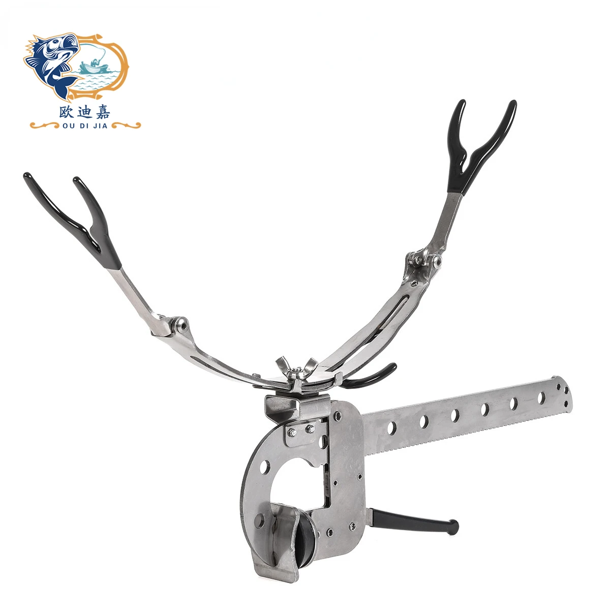 

ODJ 2022 New Stainless Steel Folding Bridge Fishing Support Dual-purpose Ice Fishing Raft Fishing Rod Rack Fishing Gear