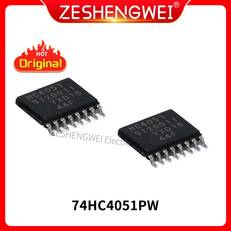 

10PCS 74HC4051 TSSOP16 74HC4051PW HC4051 Analog Multiplexer Signal Separator Patch IC Stock Spot